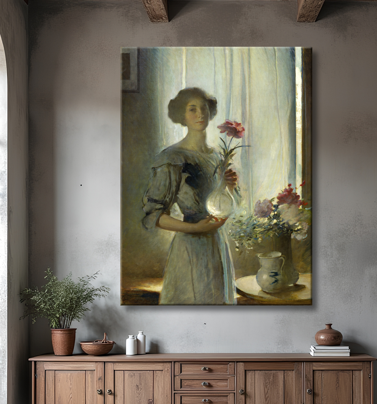Reproduction juin de John White Alexander, born Allegheny, PA 1856-died New York City 1915 avec decor