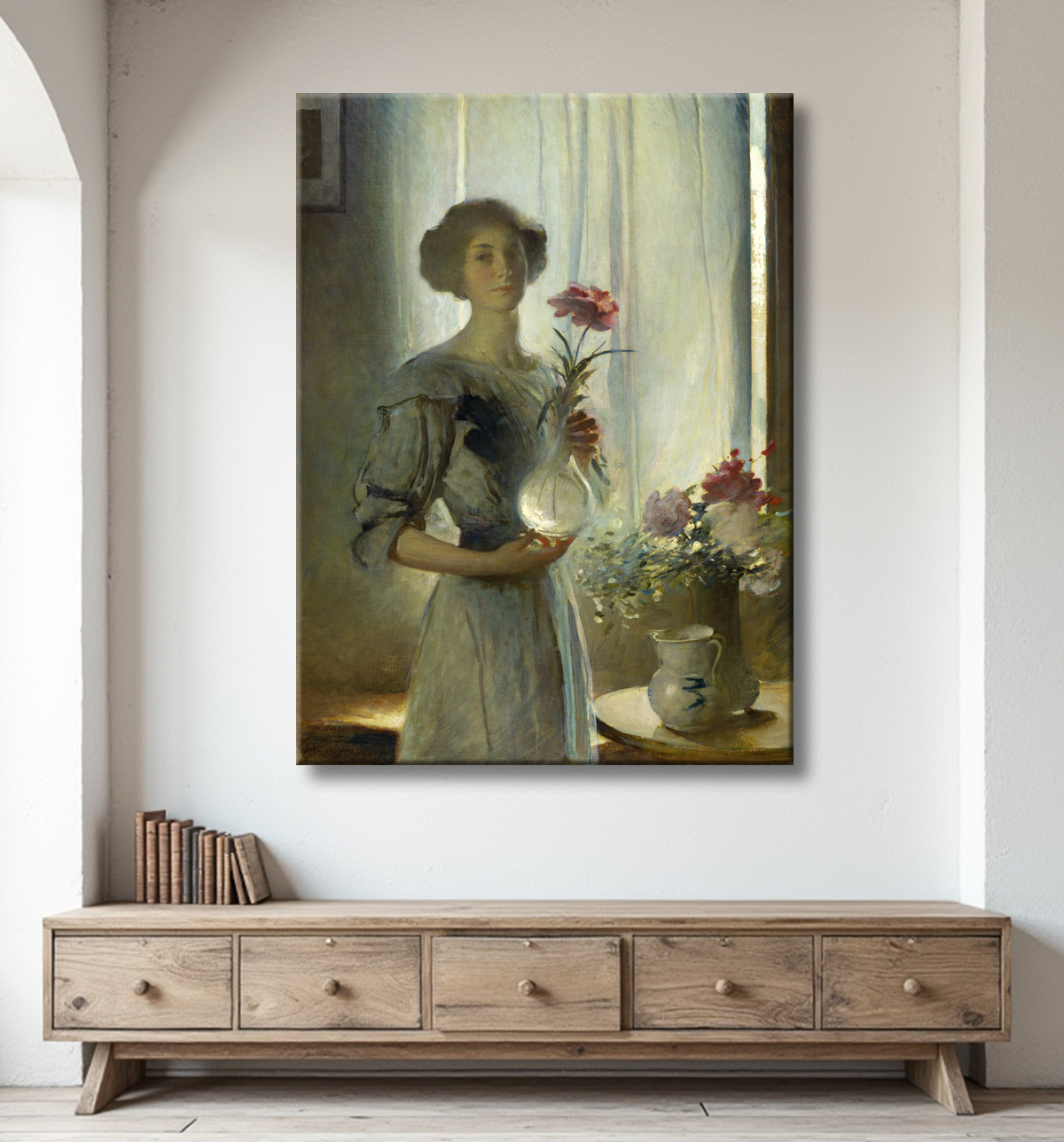 Reproduction juin de John White Alexander, born Allegheny, PA 1856-died New York City 1915 avec decor
