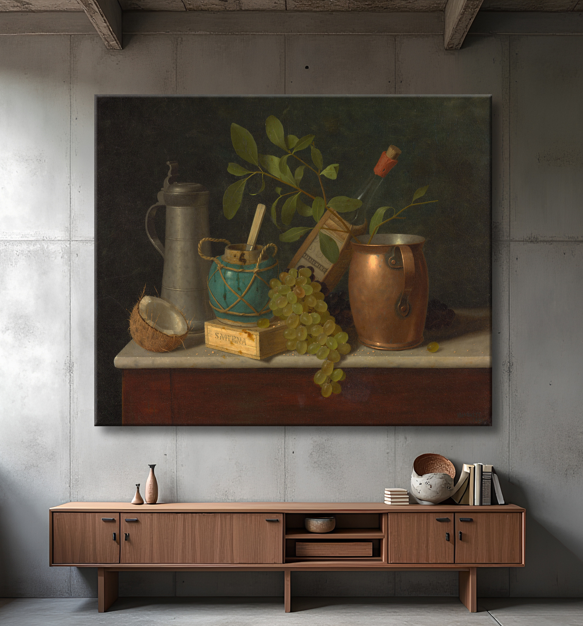 Reproduction Juste un dessert de William Michael Harnett avec decor