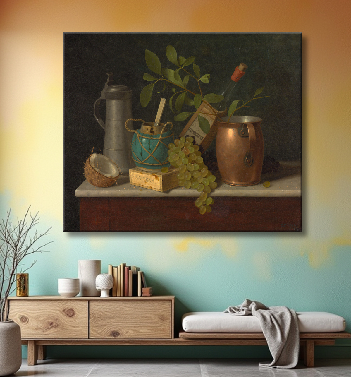 Reproduction Juste un dessert de William Michael Harnett avec decor