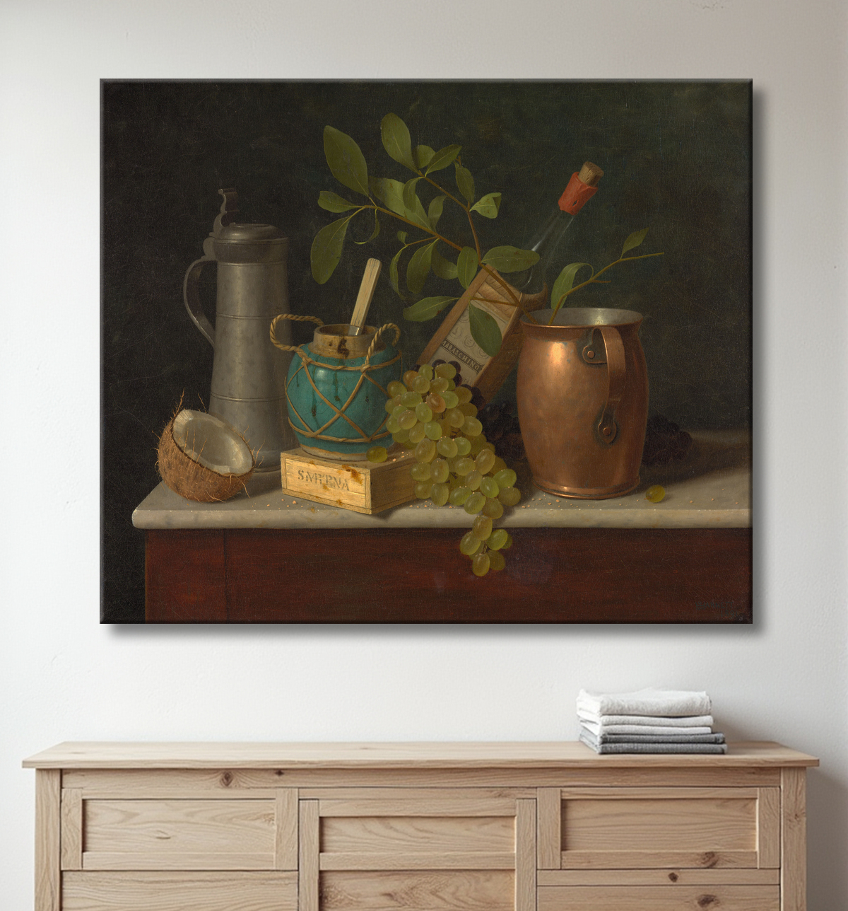Reproduction Juste un dessert de William Michael Harnett avec decor