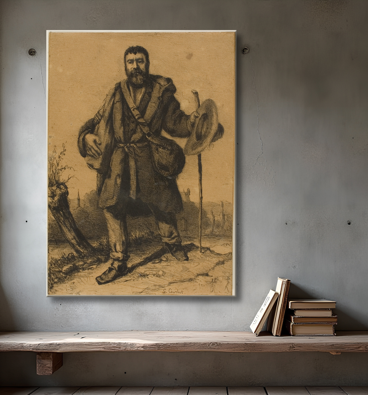 Reproduction L'Apôtre Jean Journet de Gustave Courbet avec decor