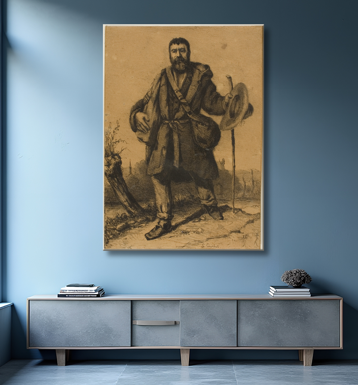 Reproduction L'Apôtre Jean Journet de Gustave Courbet avec decor