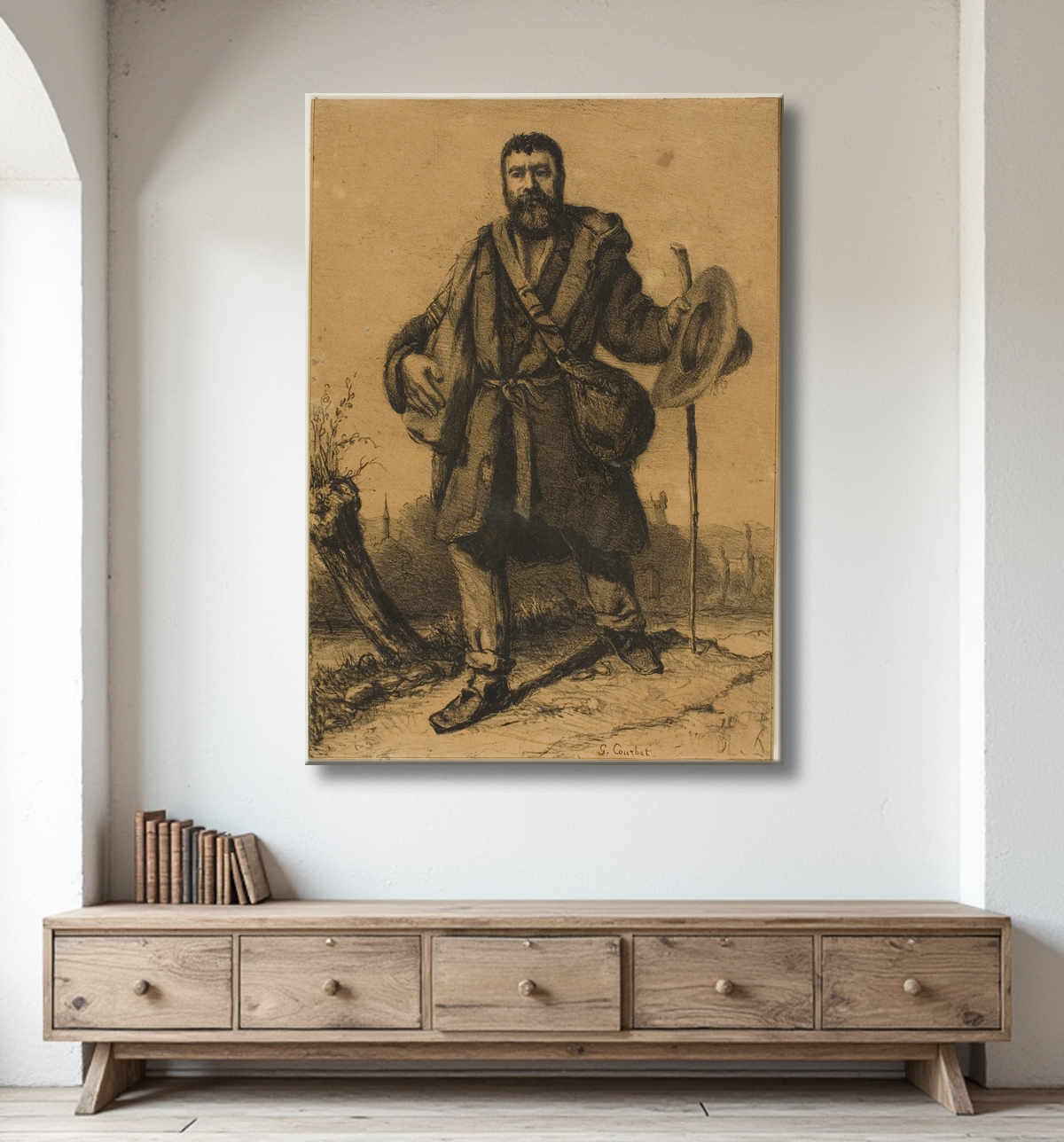 Reproduction L'Apôtre Jean Journet de Gustave Courbet avec decor