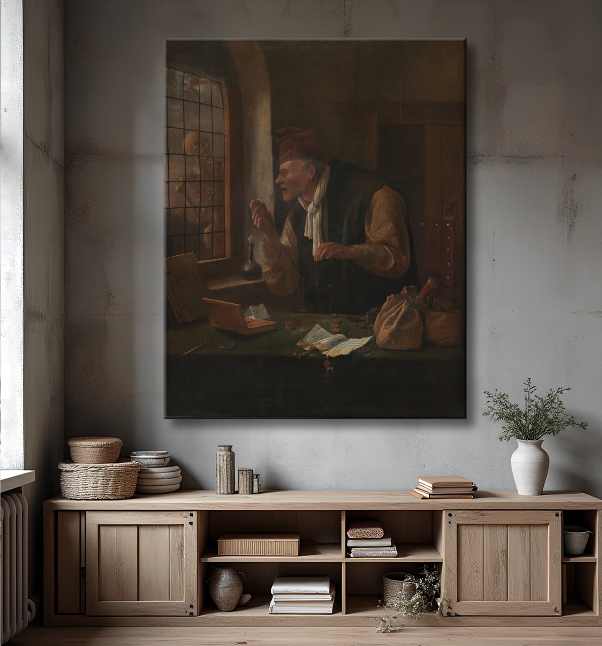 Reproduction L'Avare de Steen, Jan avec decor