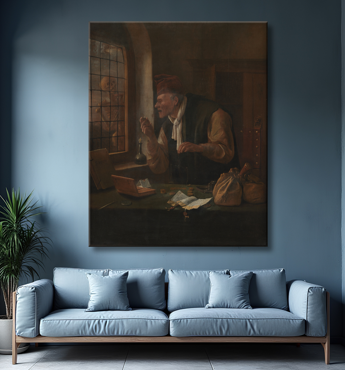 Reproduction L'Avare de Steen, Jan avec decor