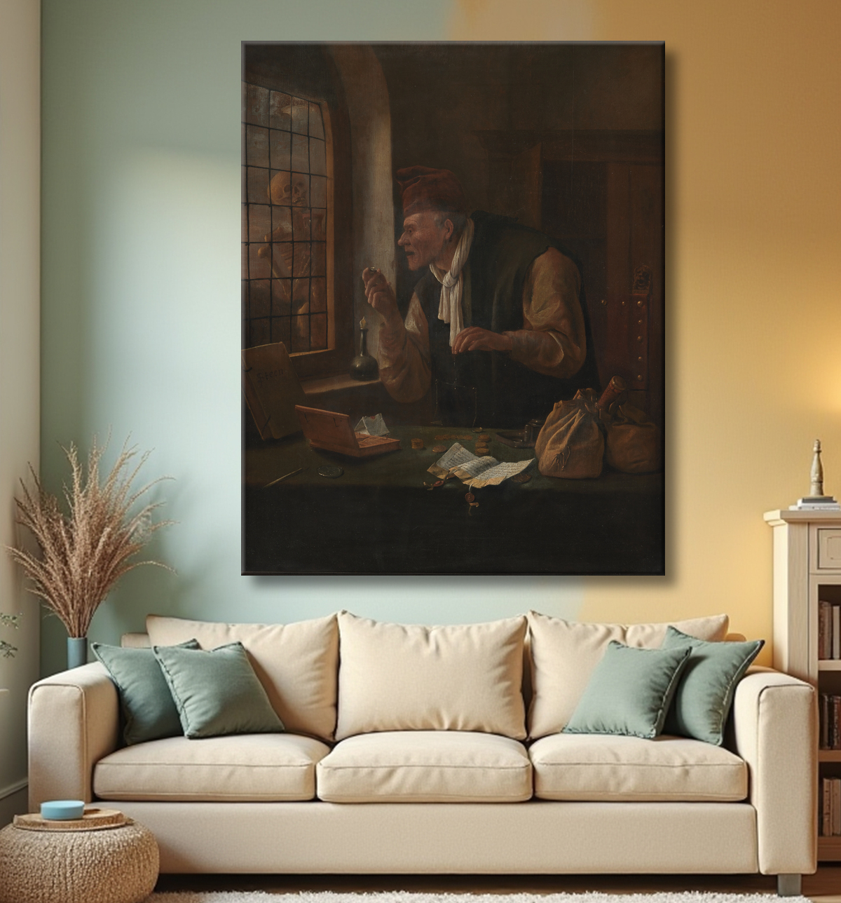 Reproduction L'Avare de Steen, Jan avec decor