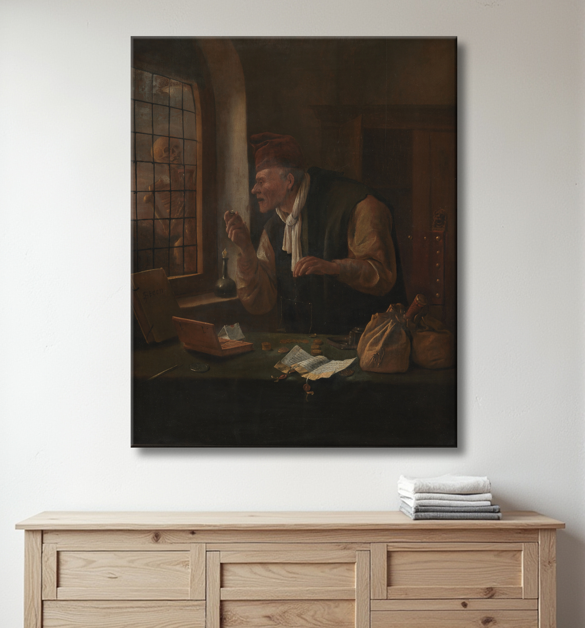 Reproduction L'Avare de Steen, Jan avec decor