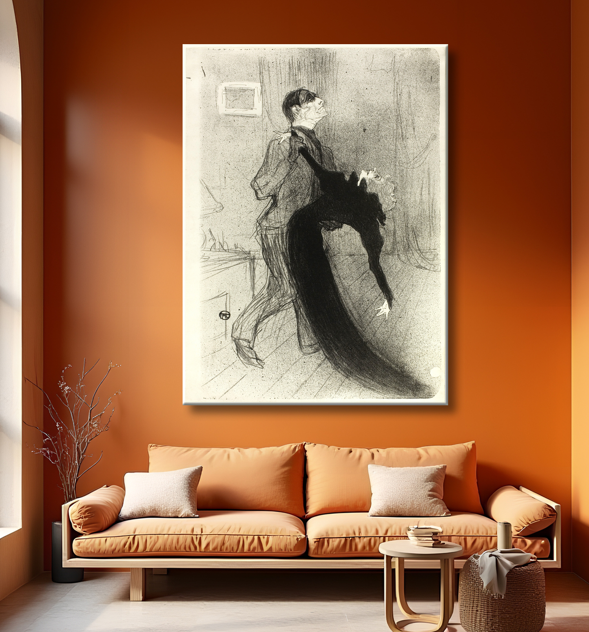 Reproduction L'évanouissement de Henri de Toulouse-Lautrec avec decor