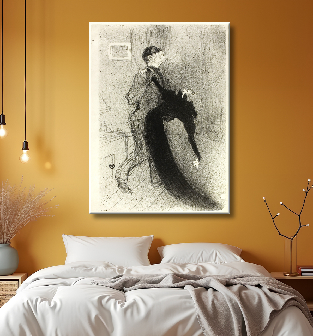 Reproduction L'évanouissement de Henri de Toulouse-Lautrec avec decor