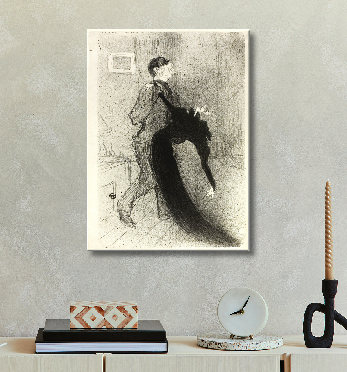 Reproduction L'évanouissement de Henri de Toulouse-Lautrec avec decor