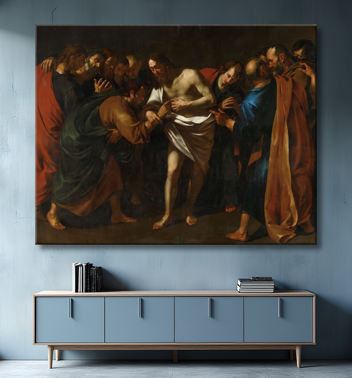 Reproduction L'incrédulité de saint Thomas de Wouter Pietersz II Crabeth avec decor