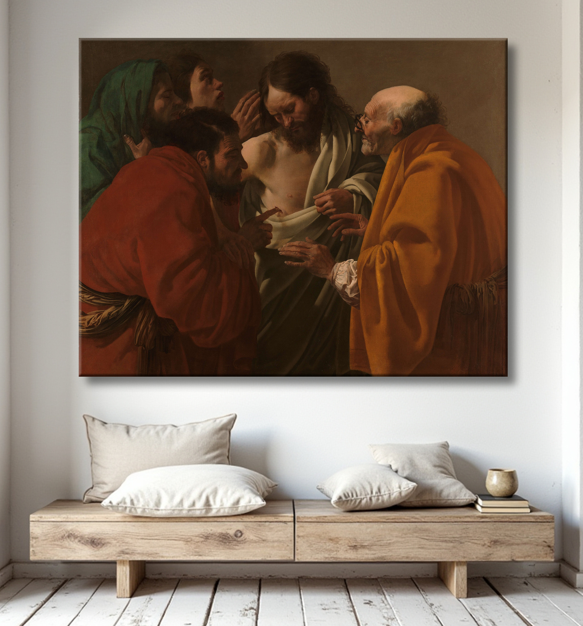 Reproduction L'incrédulité de Thomas de Hendrick ter Brugghen avec decor