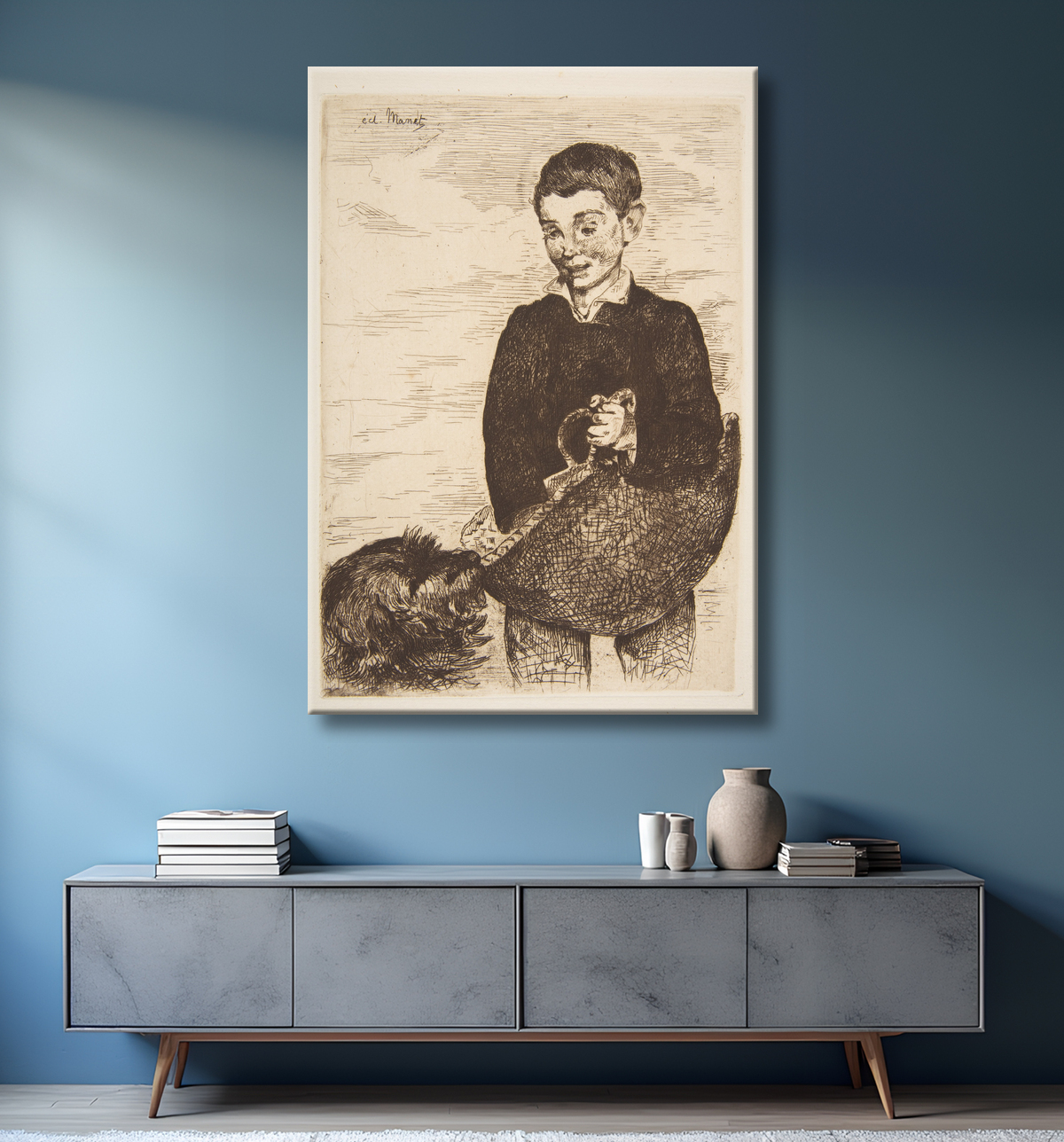 Reproduction L'oursin de Edouard Manet avec decor