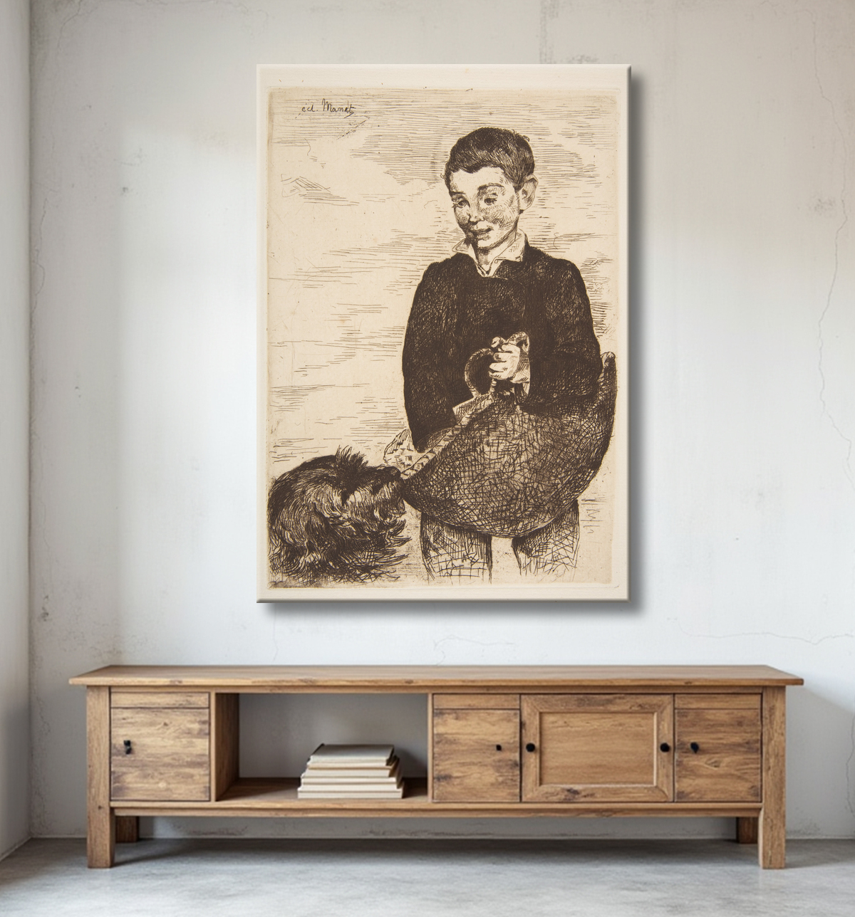 Reproduction L'oursin de Edouard Manet avec decor