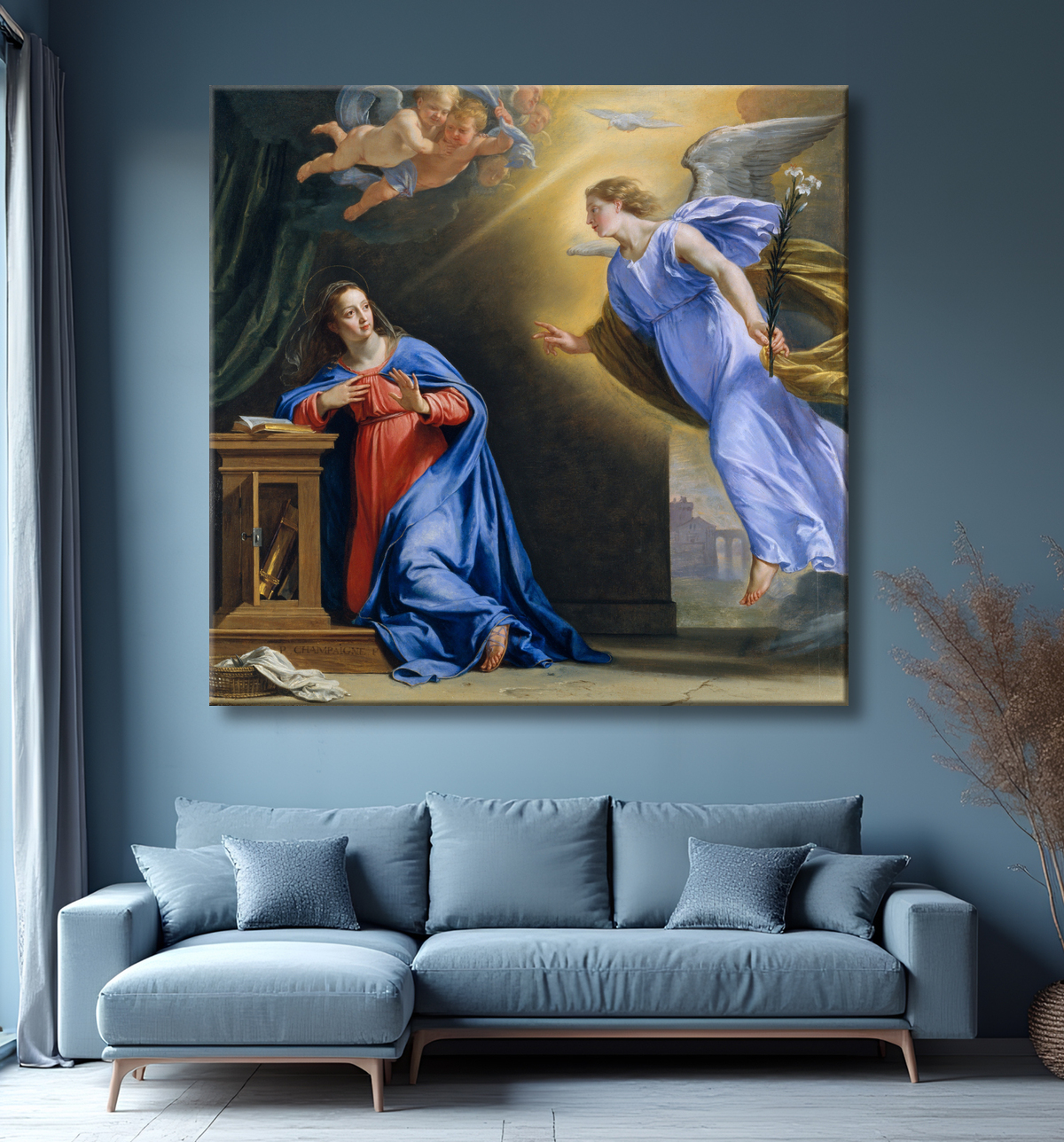 Affiche encadrée haut de gamme fine art fabriquée en France ou toile d’art. L'Annonciation...