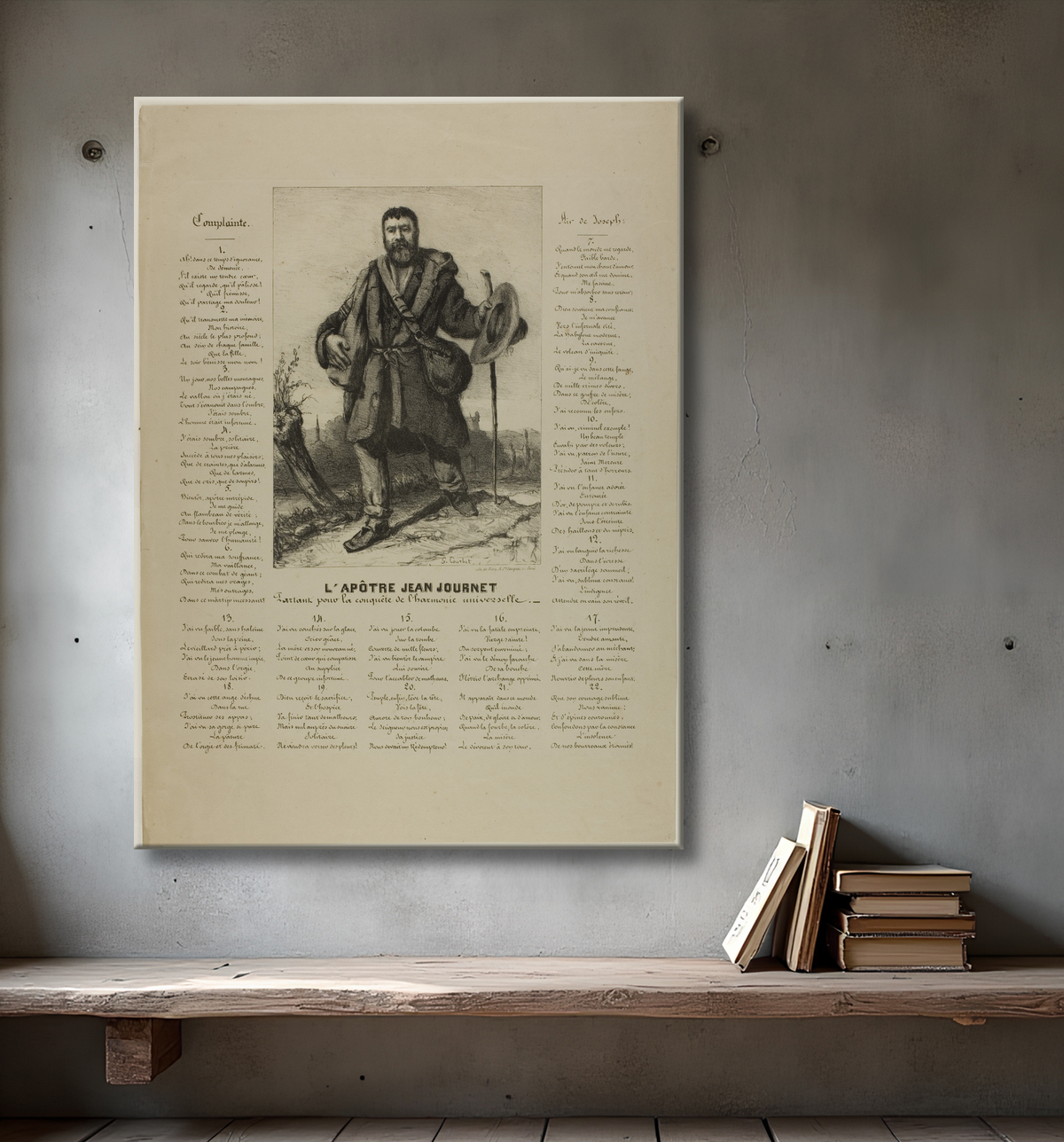 Reproduction L'Apôtre Jean Journet de Gustave Courbet avec decor