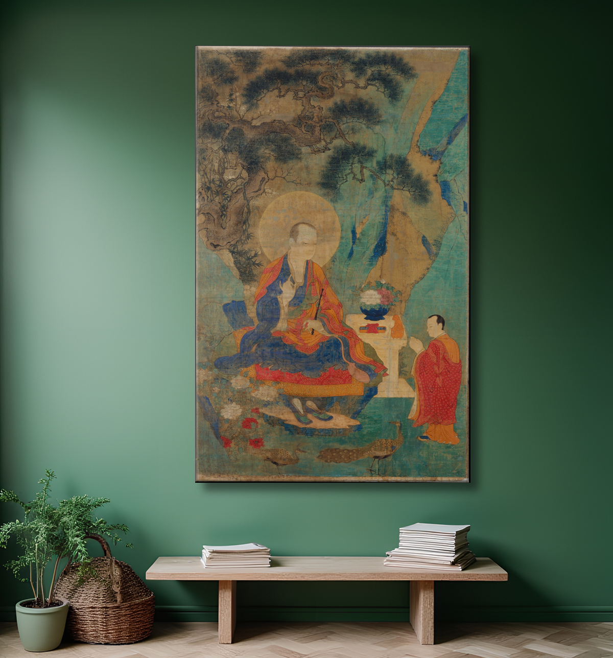 Reproduction L'Arhat Vajraputra de Unidentified artist avec decor
