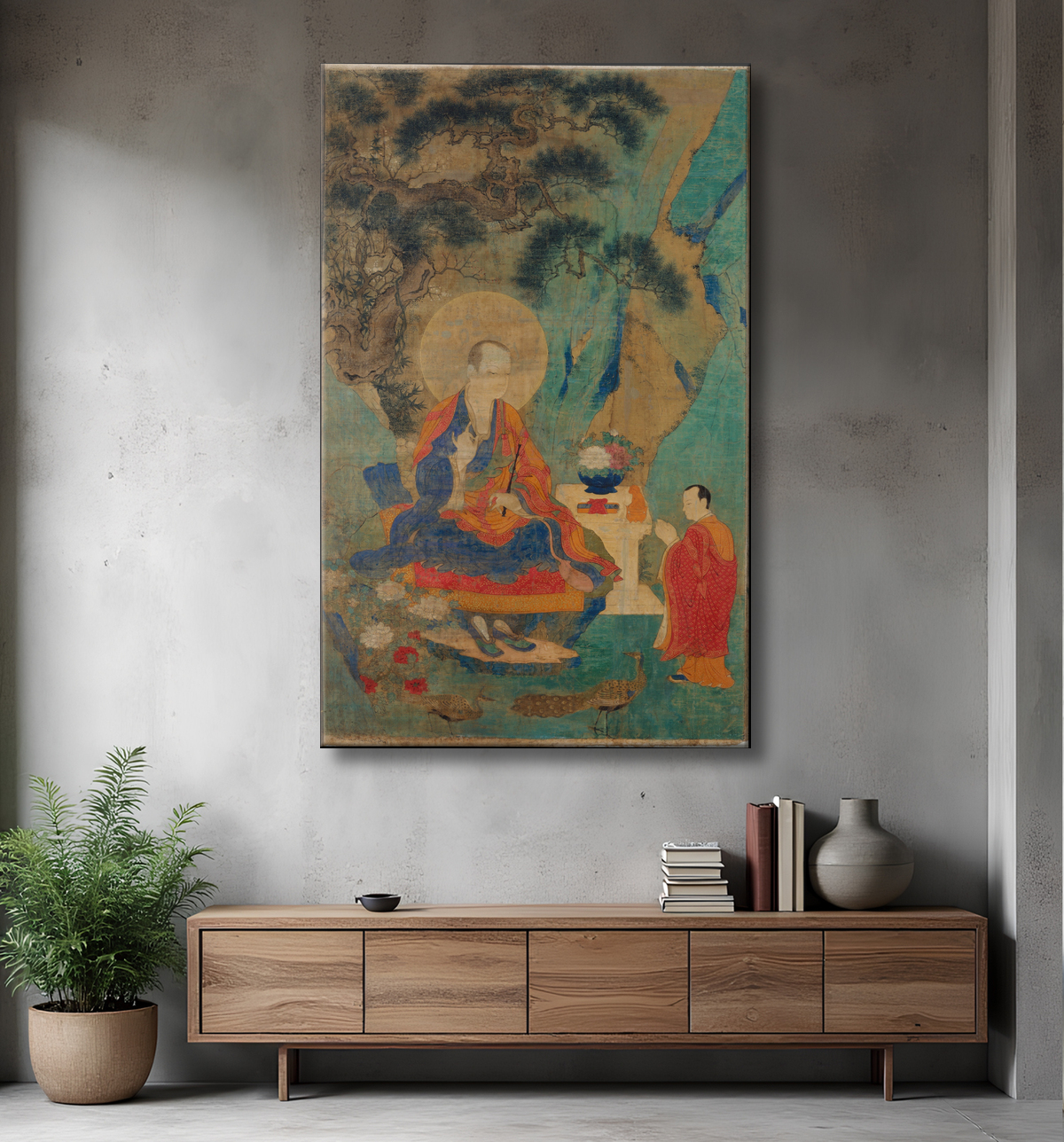 Reproduction L'Arhat Vajraputra de Unidentified artist avec decor