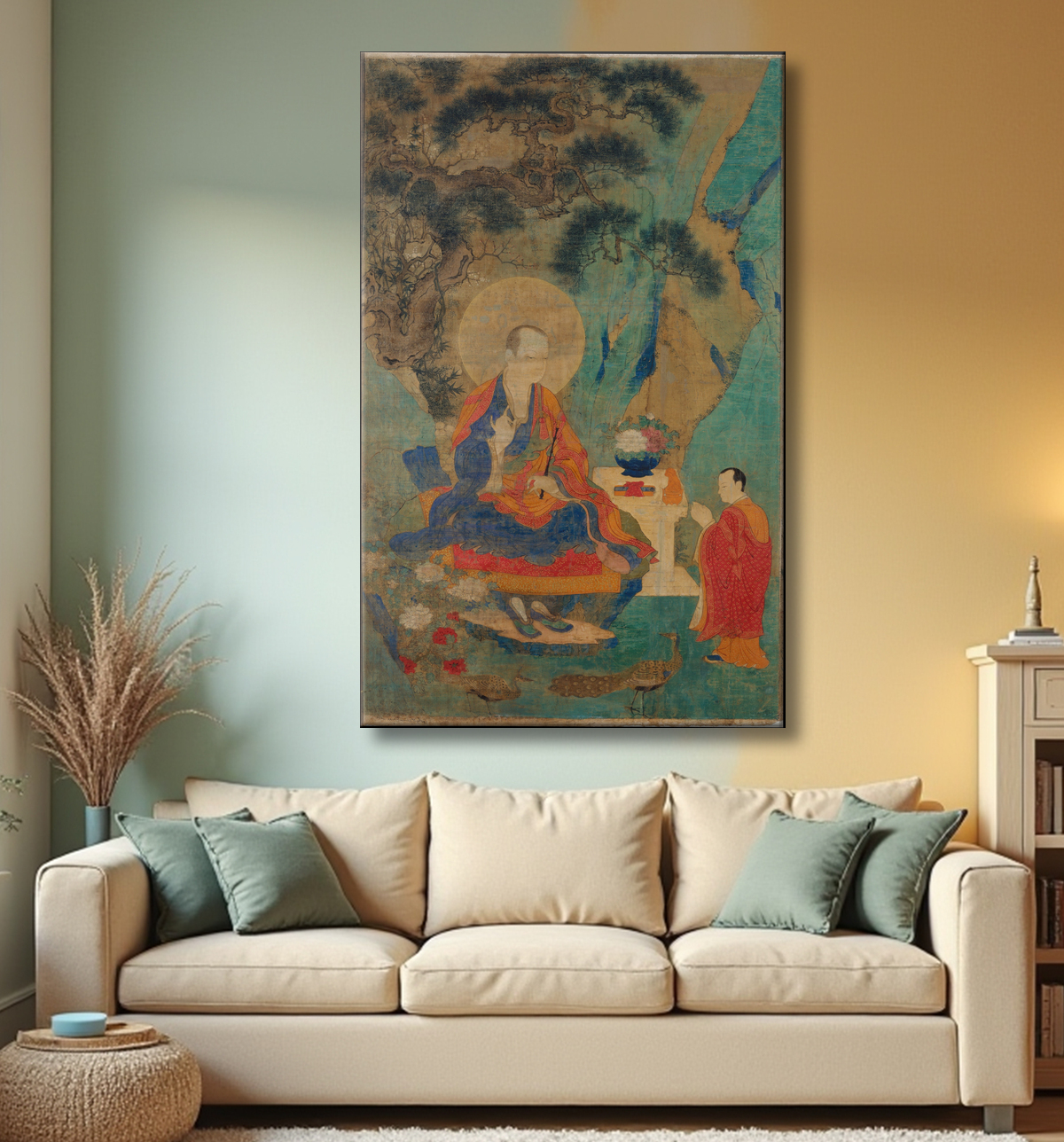 Reproduction L'Arhat Vajraputra de Unidentified artist avec decor
