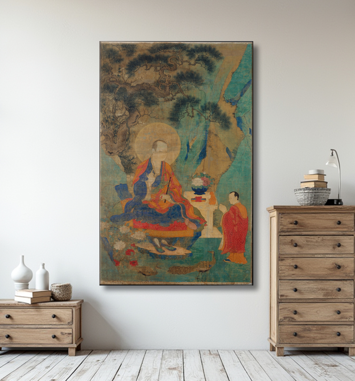 Reproduction L'Arhat Vajraputra de Unidentified artist avec decor