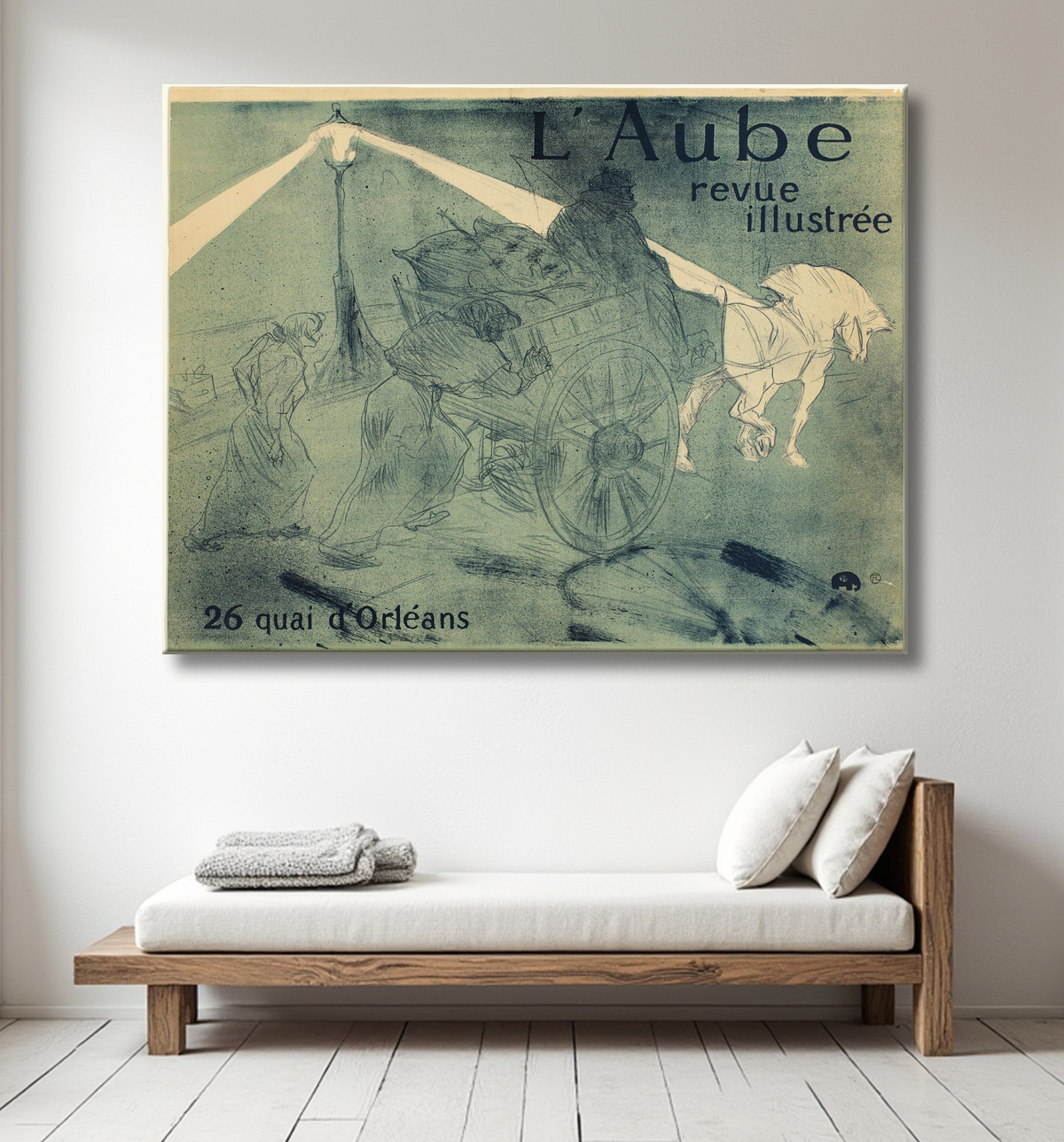 Reproduction L'Aube de Henri de Toulouse-Lautrec avec decor