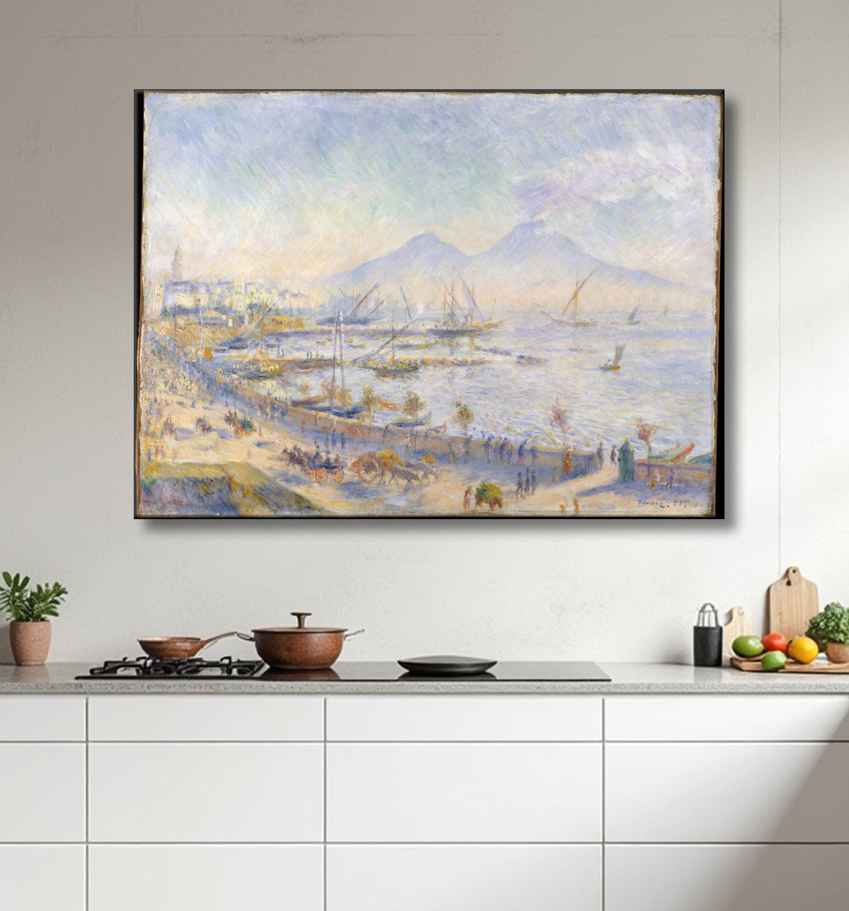 Reproduction La baie de Naples de Auguste Renoir avec decor
