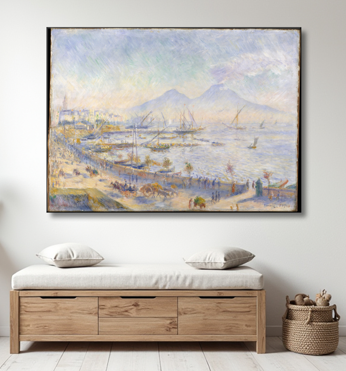 Reproduction La baie de Naples de Auguste Renoir avec decor