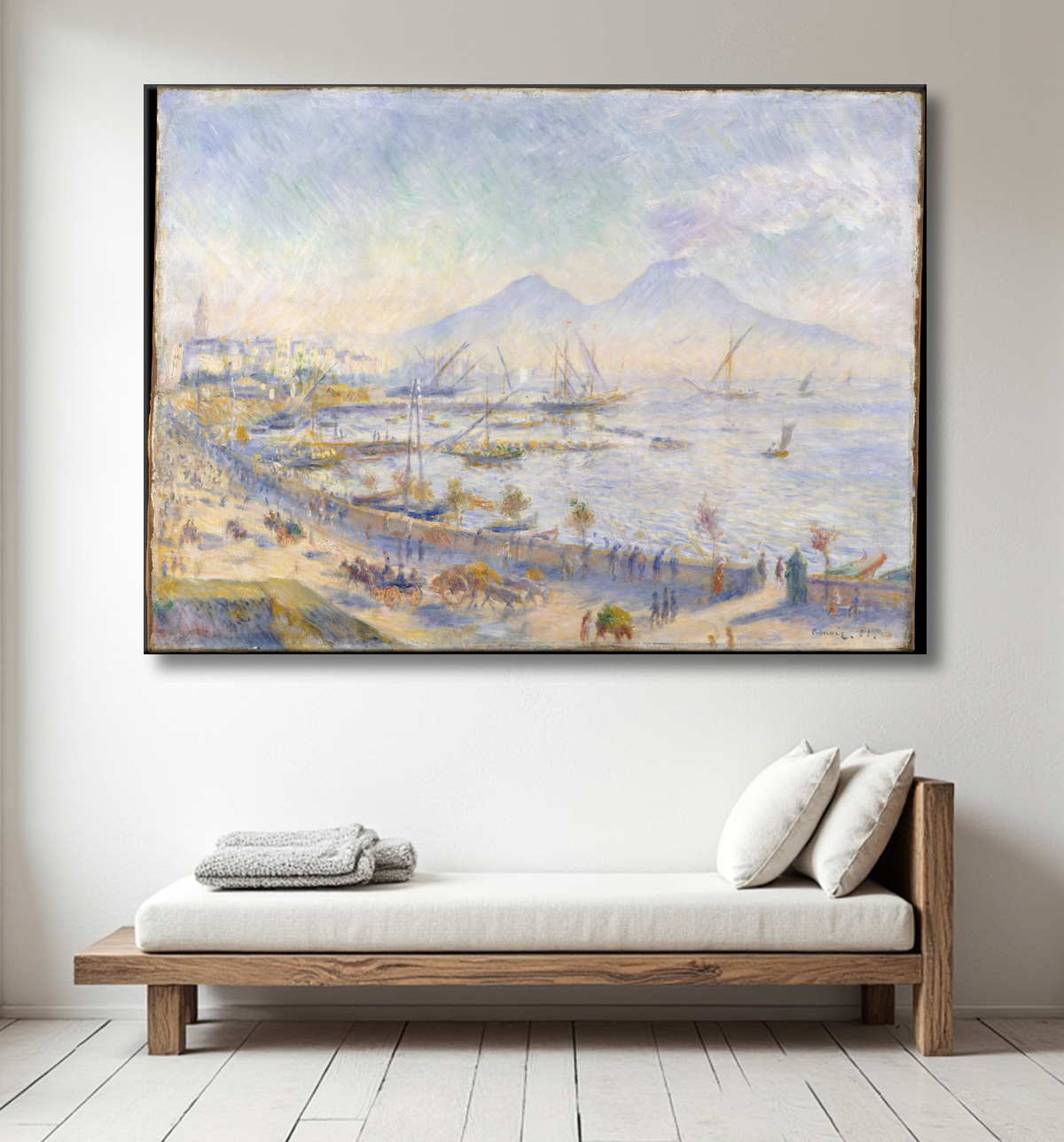 Reproduction La baie de Naples de Auguste Renoir avec decor