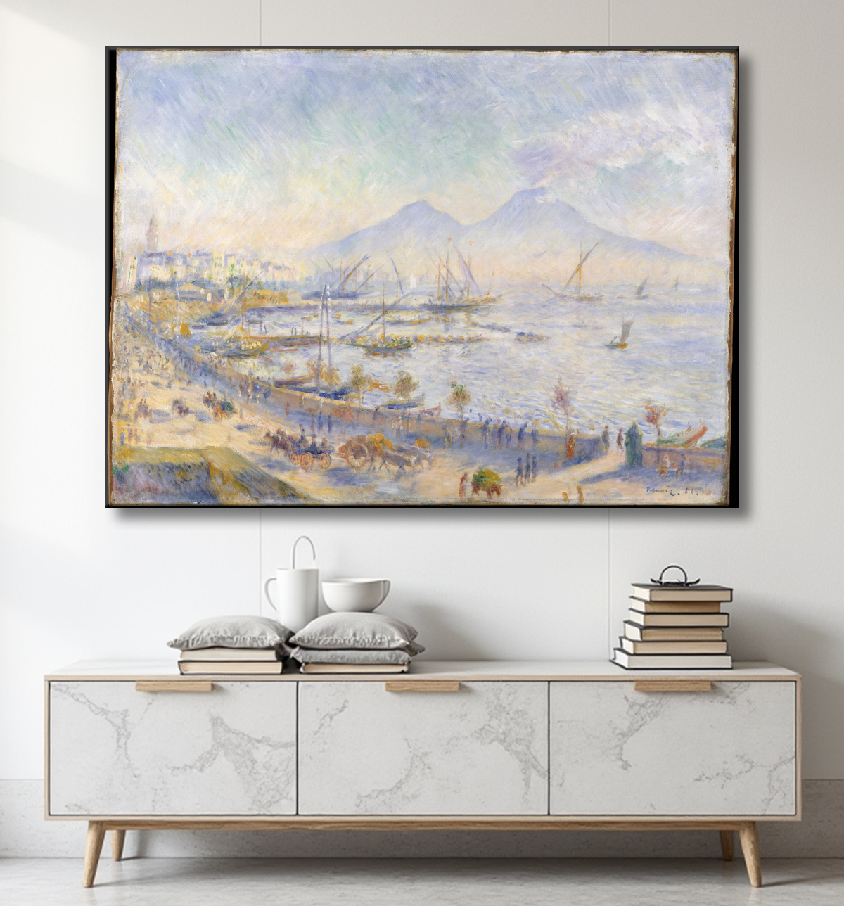 Reproduction La baie de Naples de Auguste Renoir avec decor