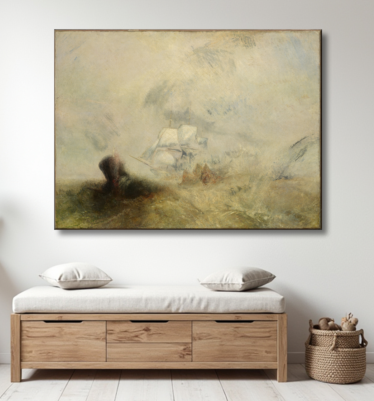 Reproduction La Baleinière de Joseph Mallord William Turner avec decor