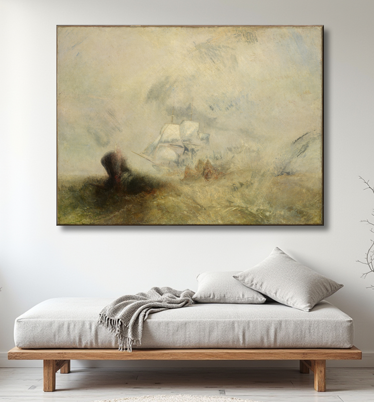 Reproduction La Baleinière de Joseph Mallord William Turner avec decor