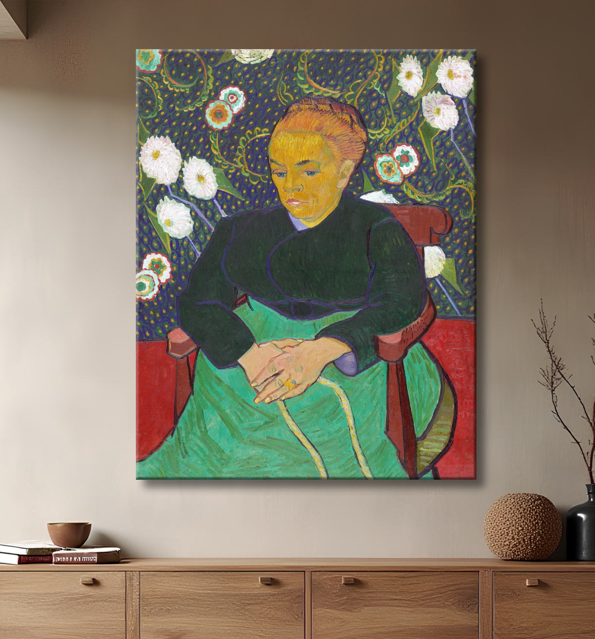 Reproduction La Berceuse de Vincent van Gogh avec decor