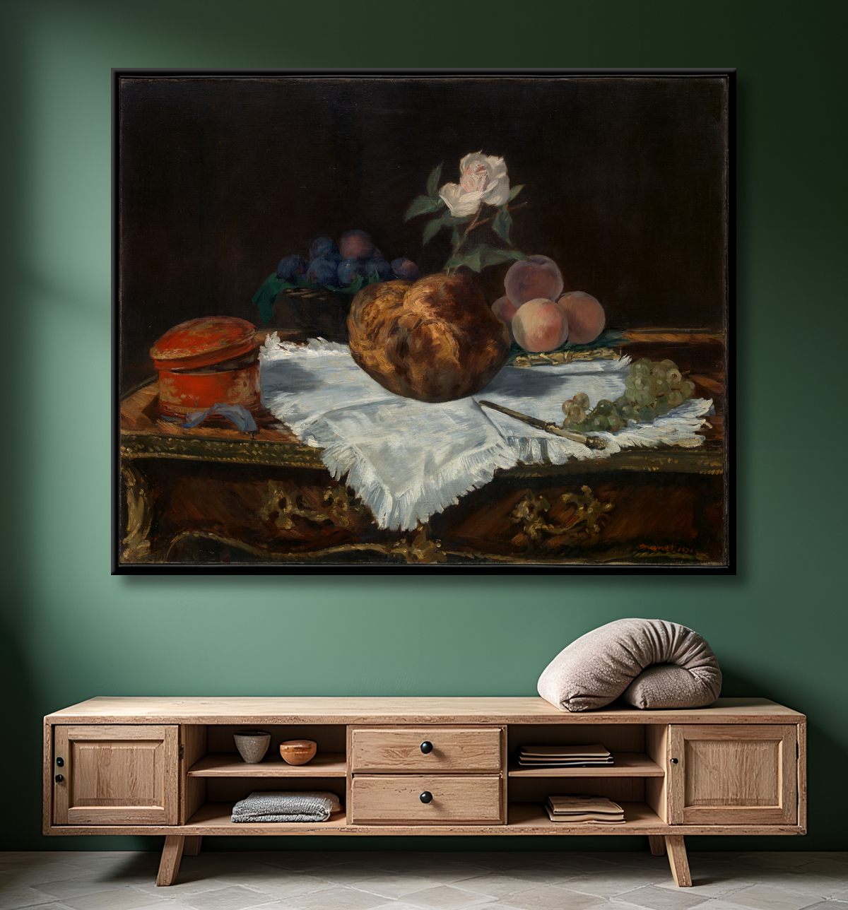 Reproduction La Brioche de Edouard Manet avec decor