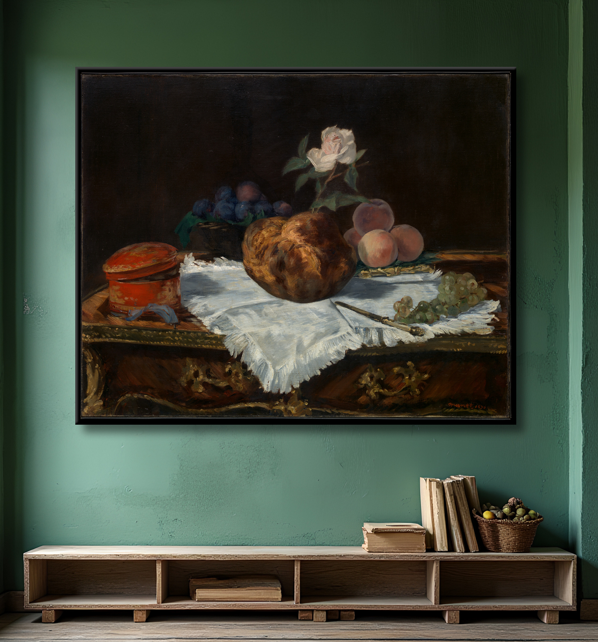 Reproduction La Brioche de Edouard Manet avec decor