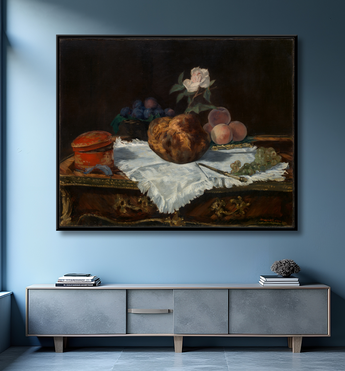 Reproduction La Brioche de Edouard Manet avec decor