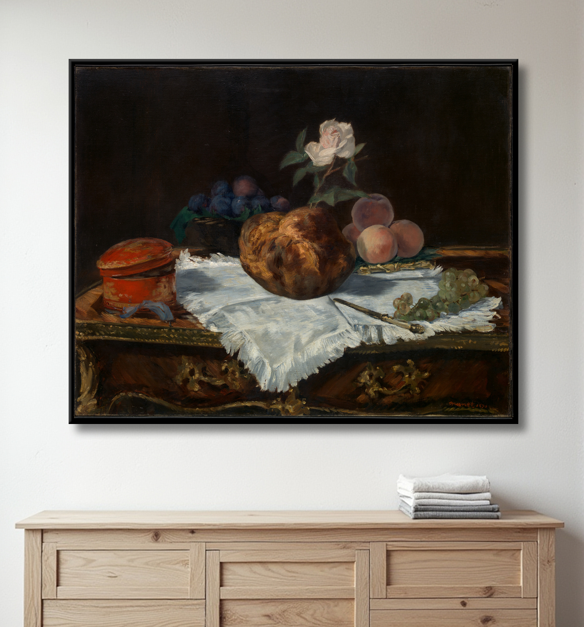 Reproduction La Brioche de Edouard Manet avec decor