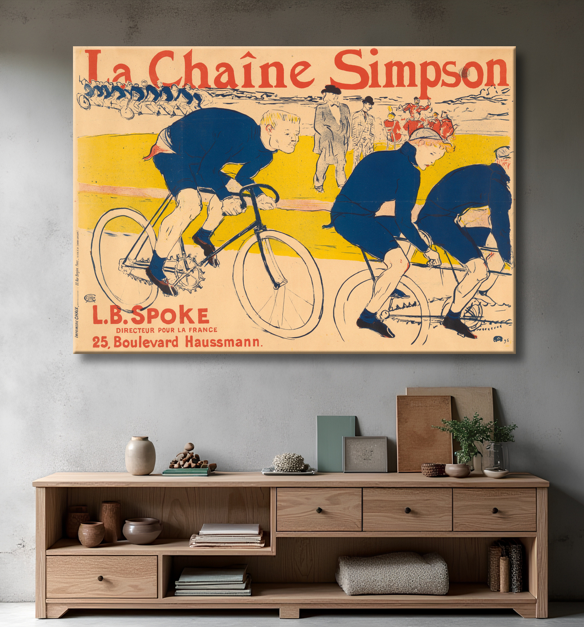 Reproduction La chaîne Simpson de Henri de Toulouse-Lautrec avec decor