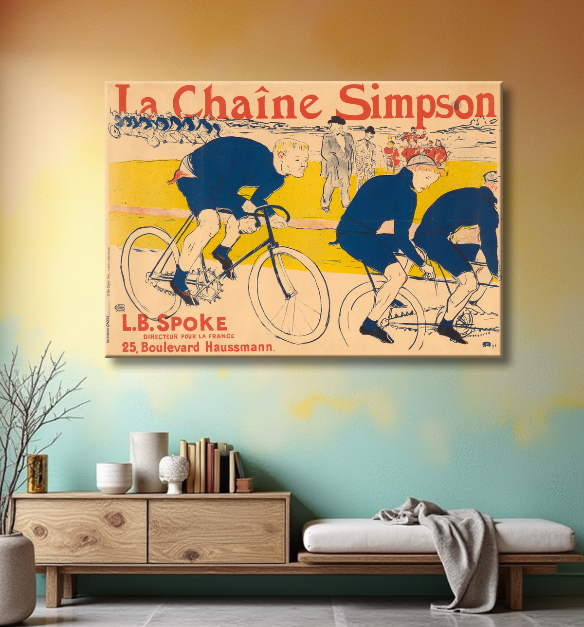 Reproduction La chaîne Simpson de Henri de Toulouse-Lautrec avec decor