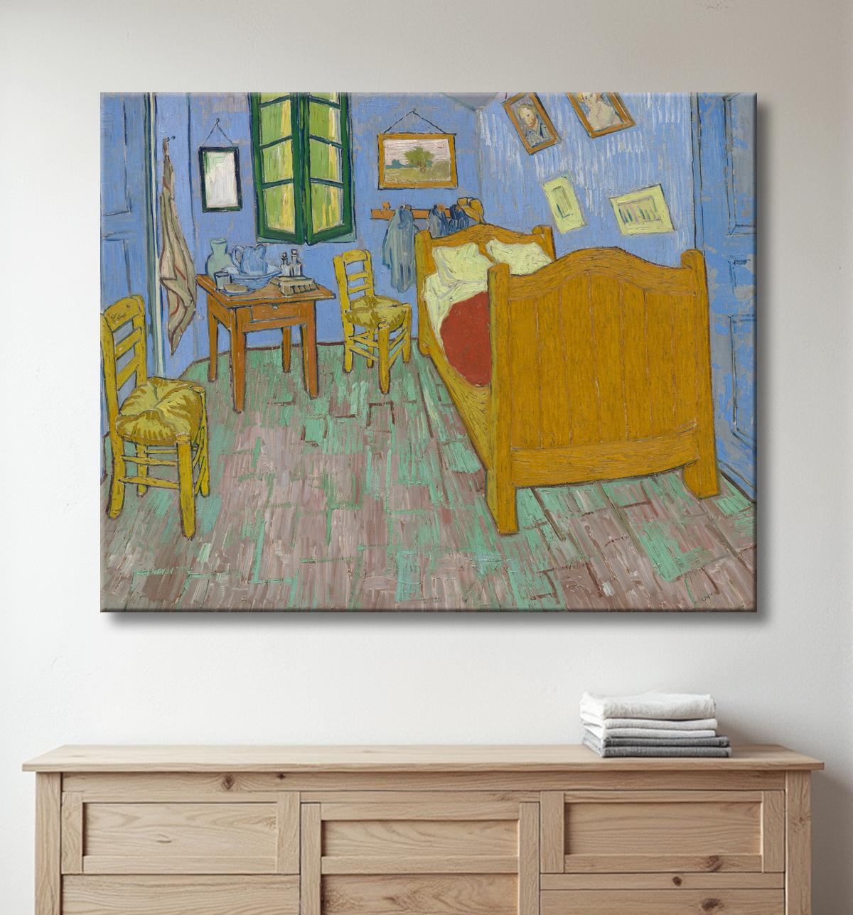 Reproduction La chambre à coucher de Vincent van Gogh avec decor