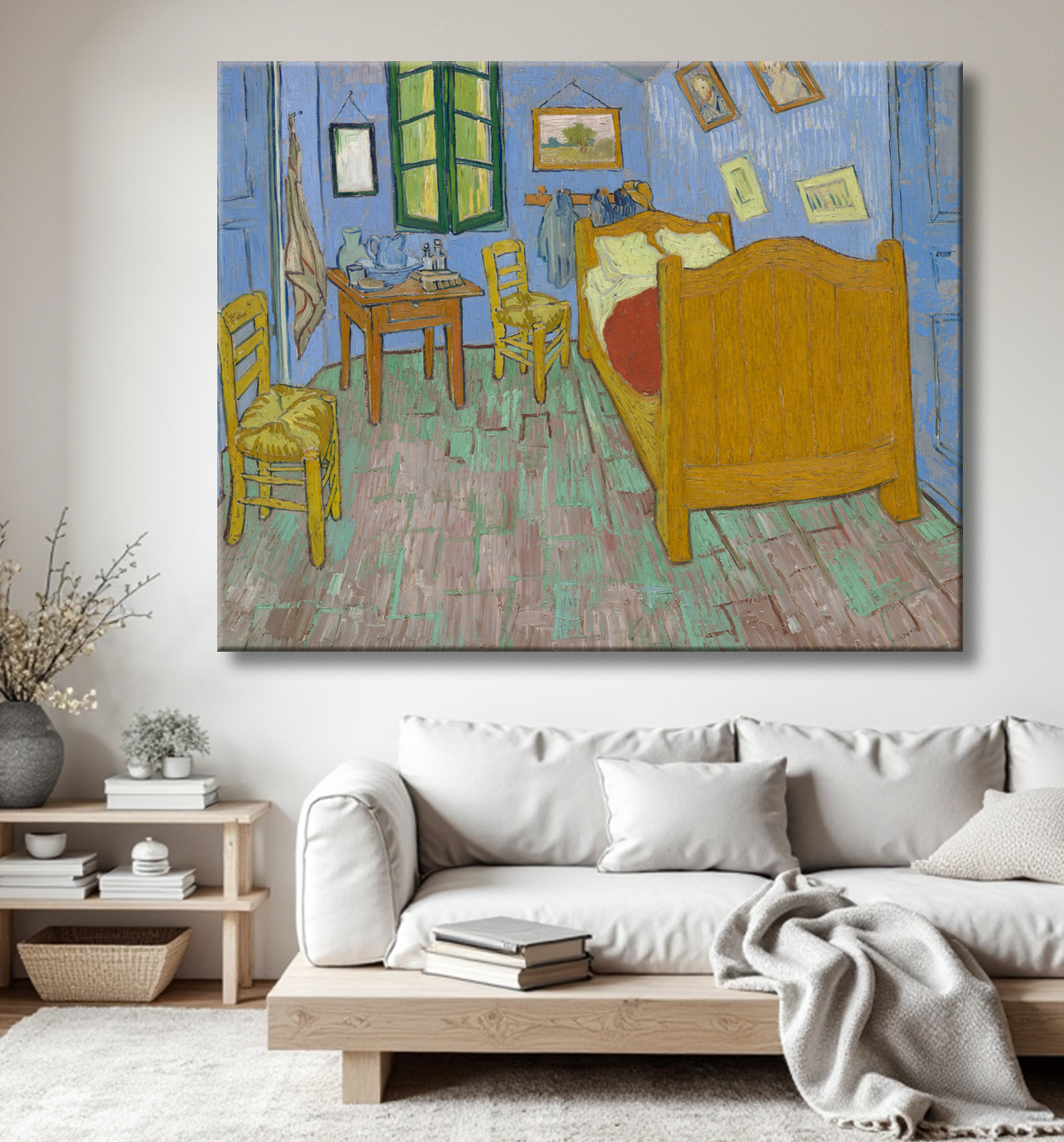 Reproduction La chambre à coucher de Vincent van Gogh avec decor