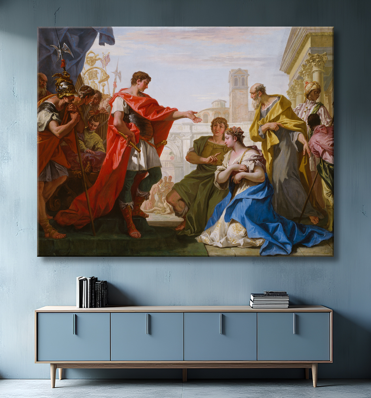 Reproduction La Continence de Scipion de Sebastiano Ricci avec decor