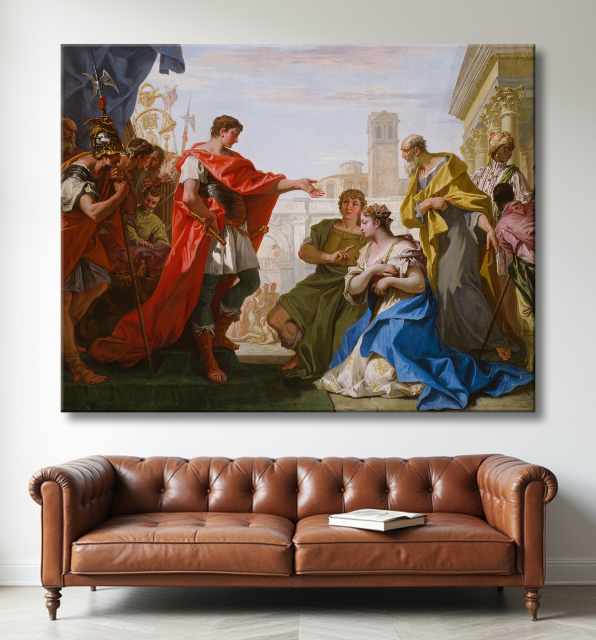 Reproduction La Continence de Scipion de Sebastiano Ricci avec decor