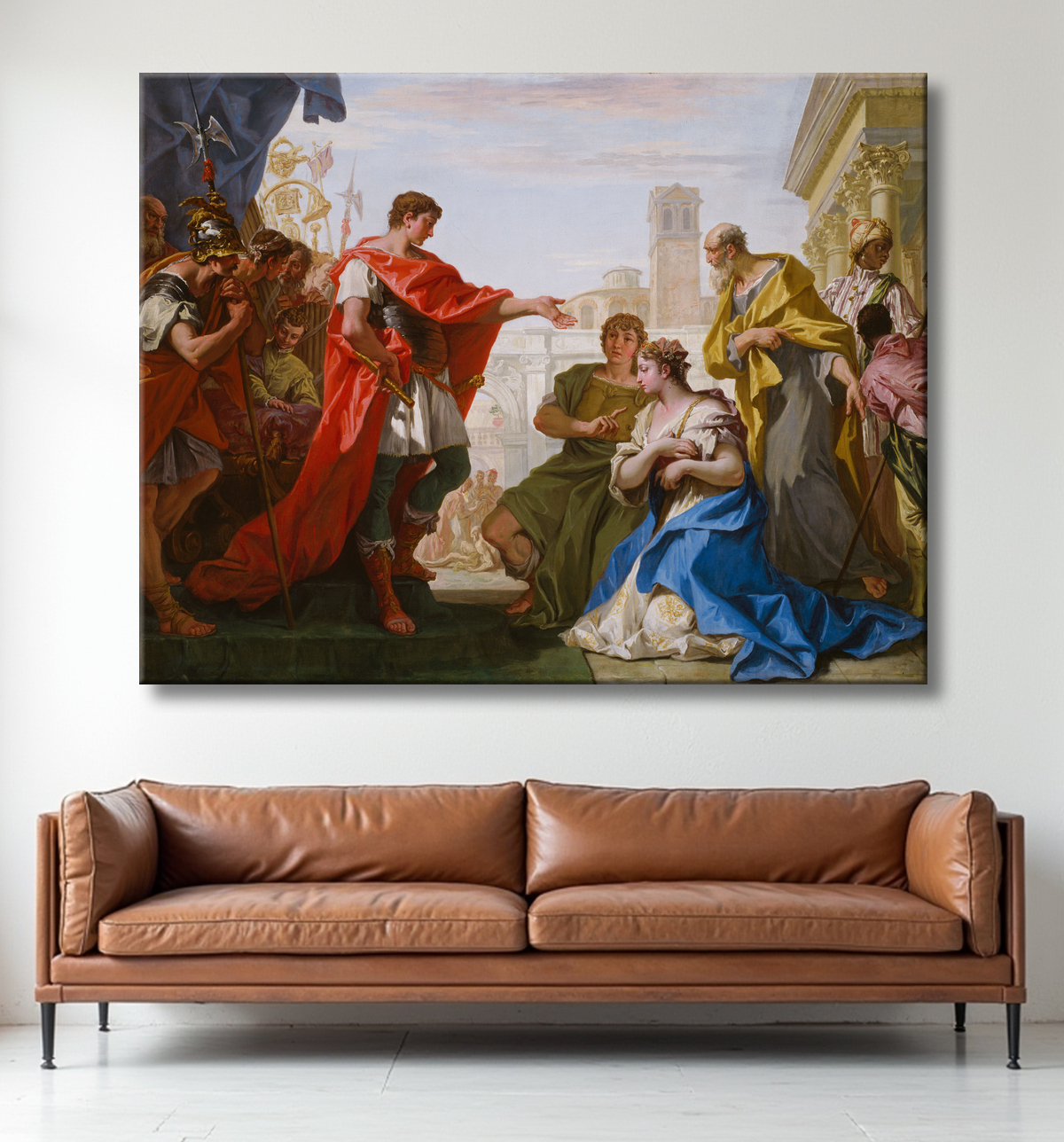 Reproduction La Continence de Scipion de Sebastiano Ricci avec decor