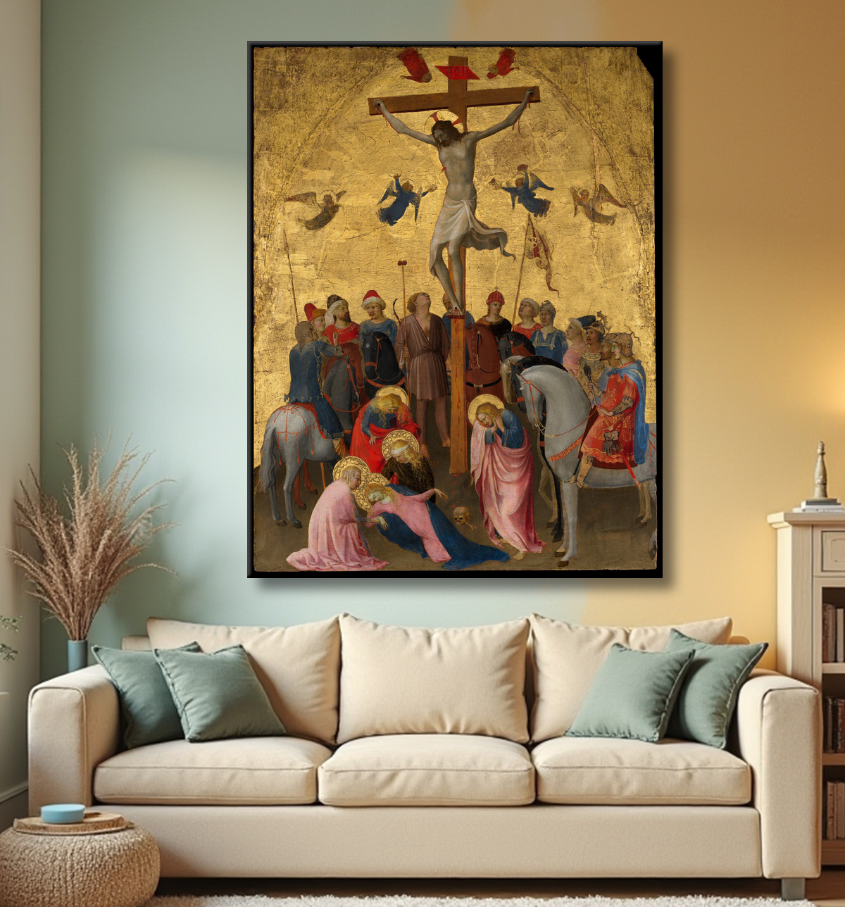 Reproduction La crucifixion de Fra Angelico (Guido di Pietro) avec decor