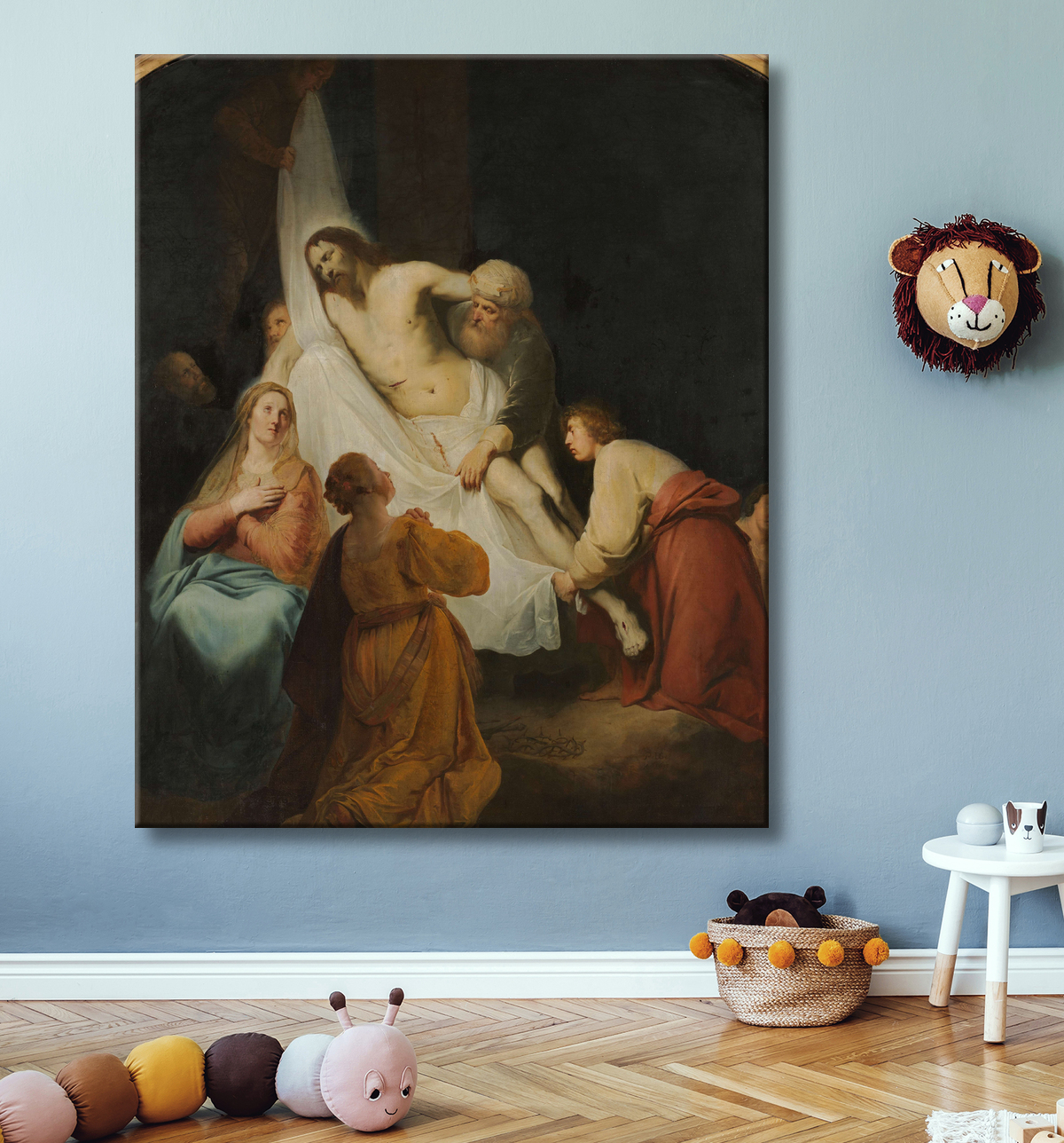 Reproduction La descente de croix de Pieter Fransz de Grebber avec decor