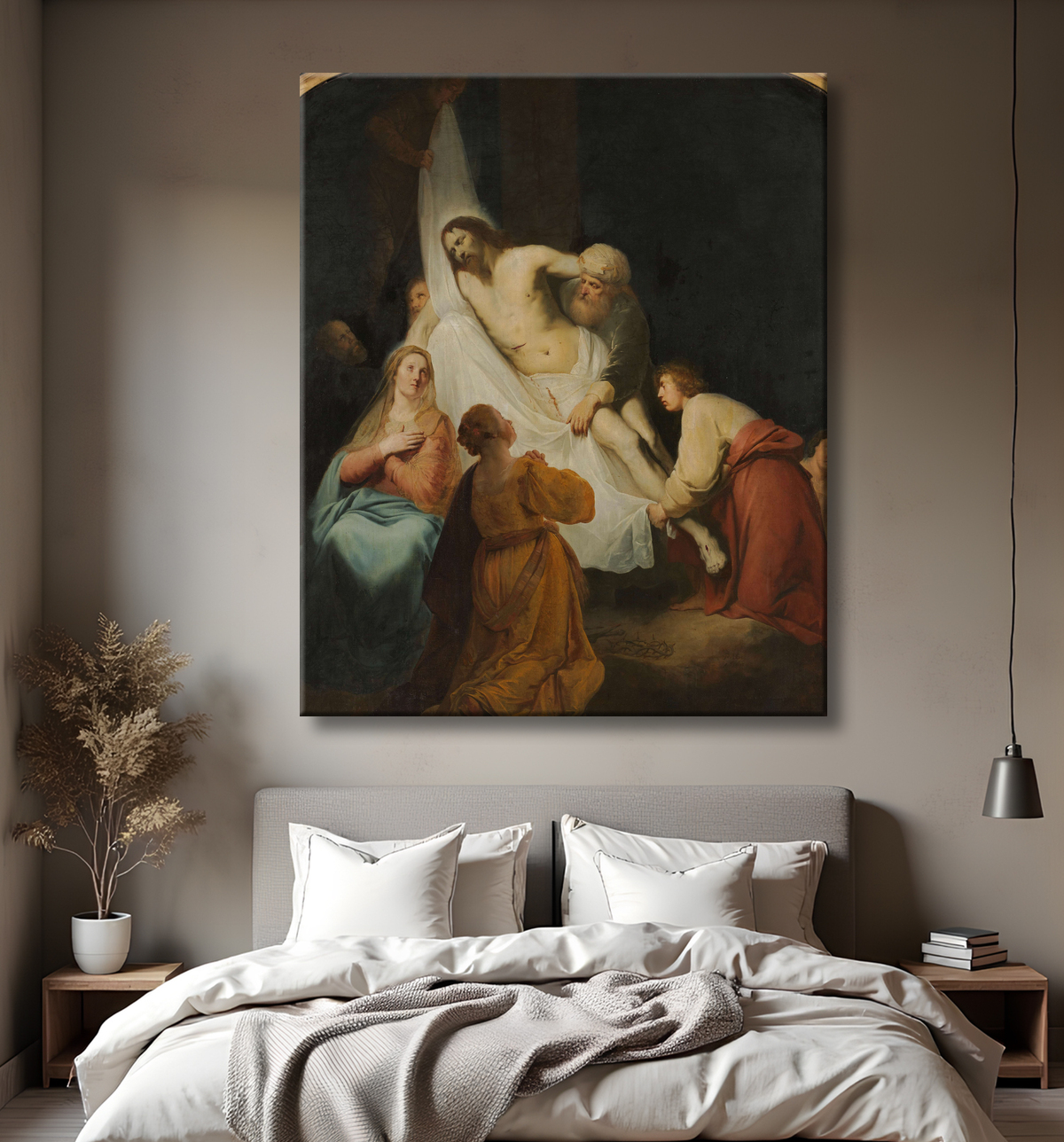 Reproduction La descente de croix de Pieter Fransz de Grebber avec decor