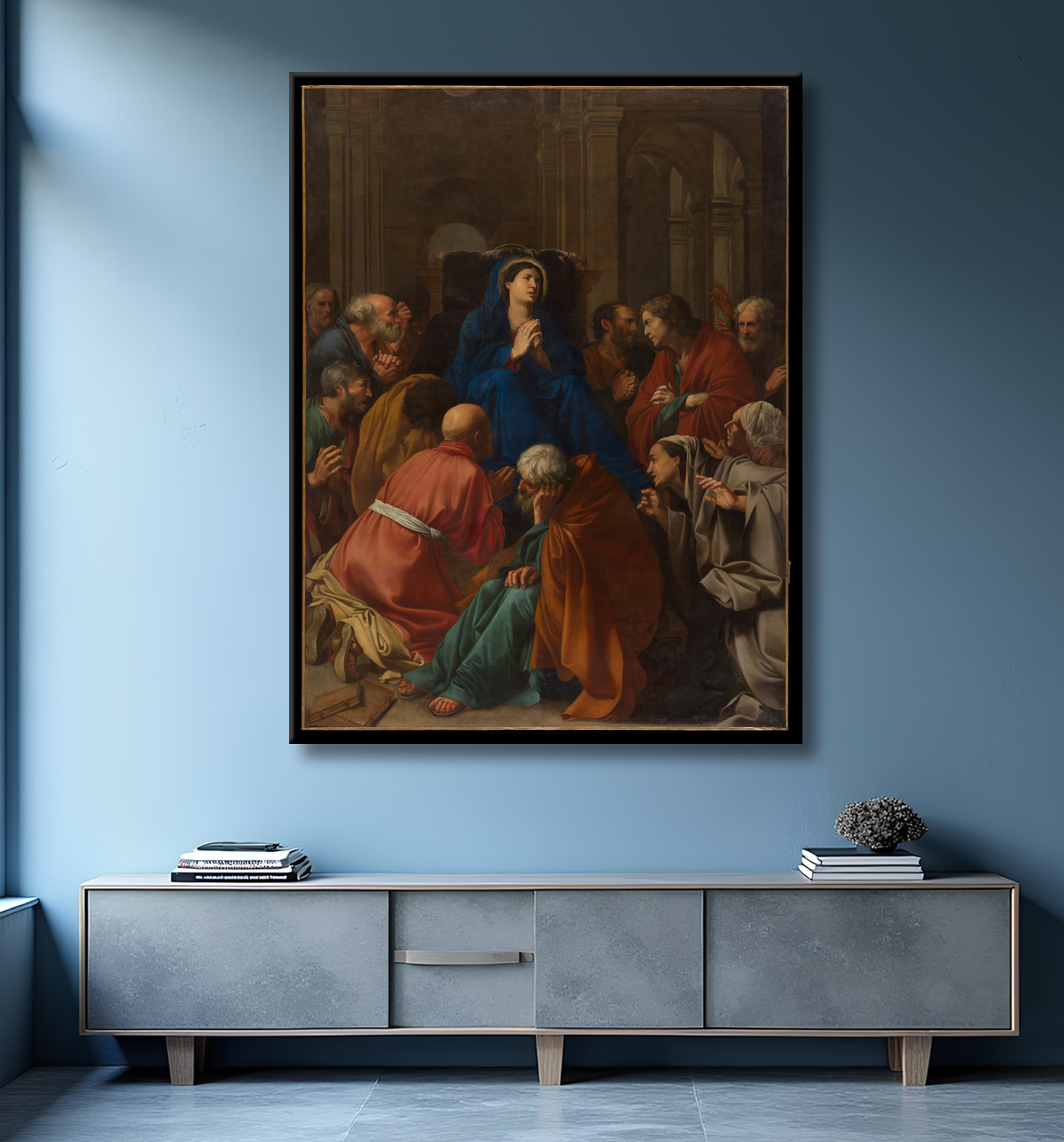 Reproduction La Dormition de la Vierge de Carlo Saraceni avec decor