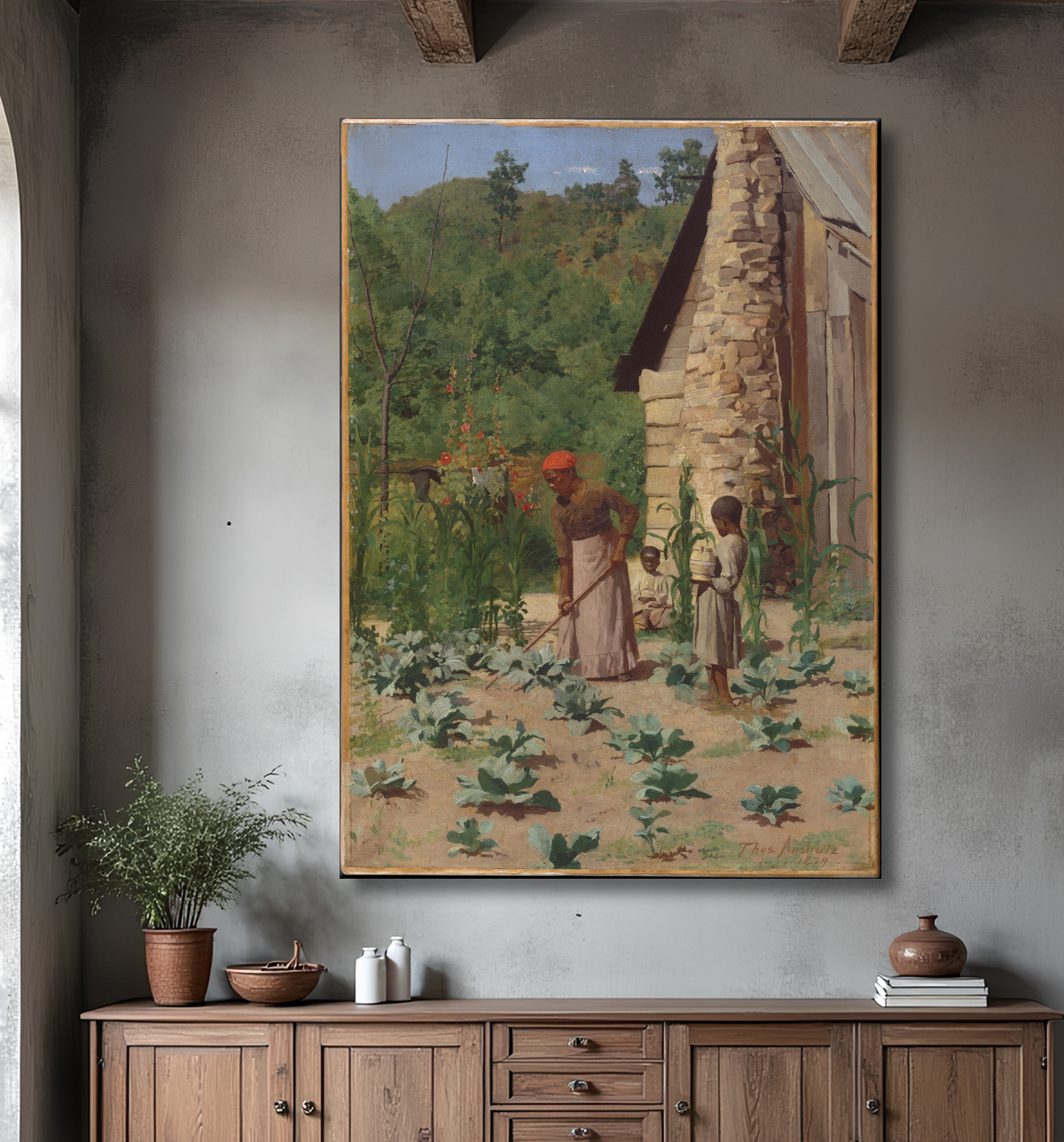 Reproduction La façon dont ils vivent de Thomas Anshutz avec decor