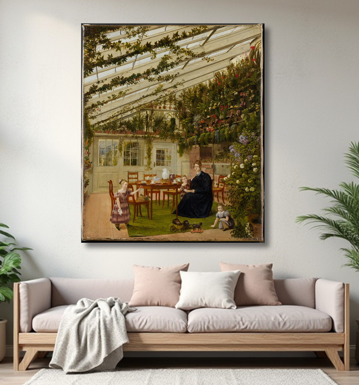 Reproduction La famille de M. Westfal au conservatoire de Eduard Gaertner avec decor